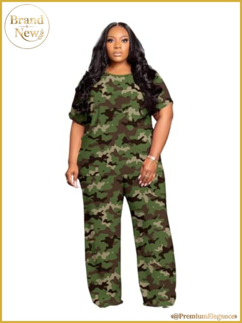 Women's Plus Size Two Piece Outfit Sweatsuit Backless Top Wide Leg Pants Set